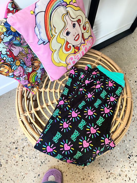 Rainbow Happy Heart • Bamboo PJ Pants
