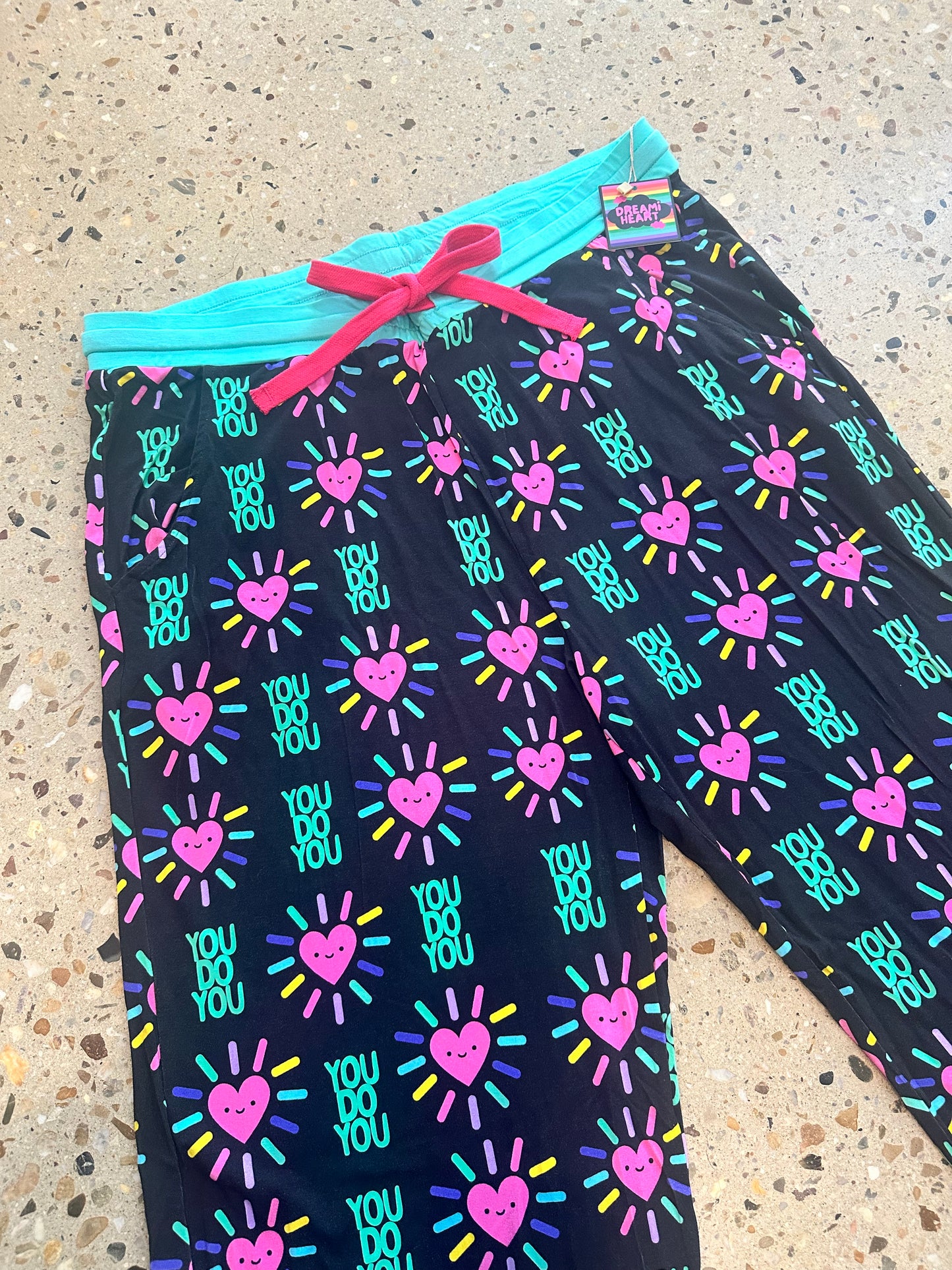 Rainbow Happy Heart • Bamboo PJ Pants