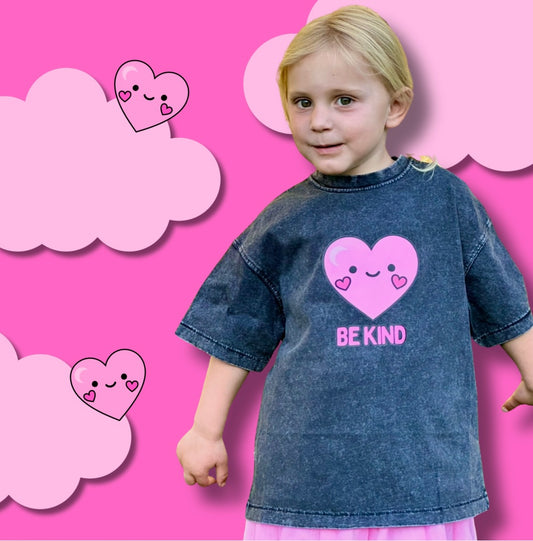 Be Kind • Pink Heart • Kids Tee