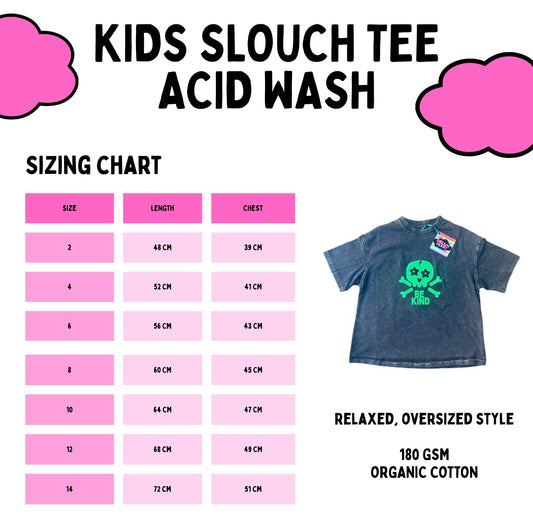 Be Kind • Green Skull • Kids Tee