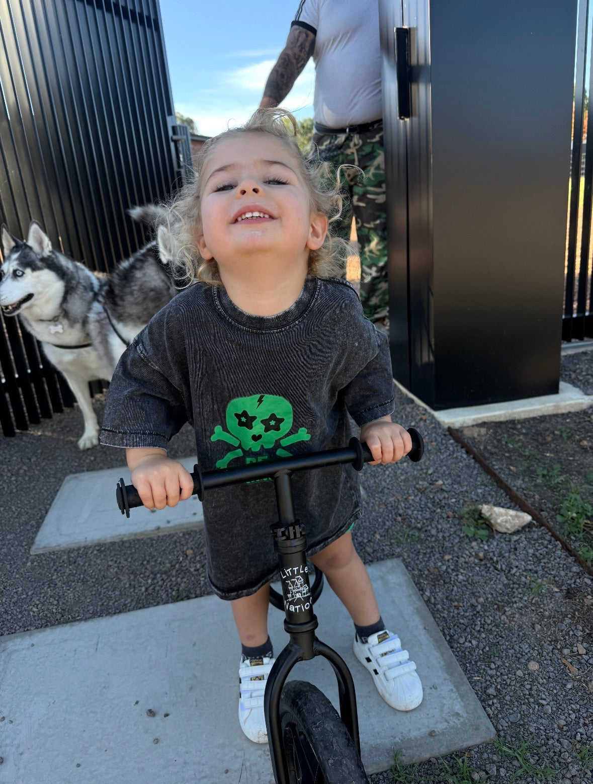 Be Kind • Green Skull • Kids Tee