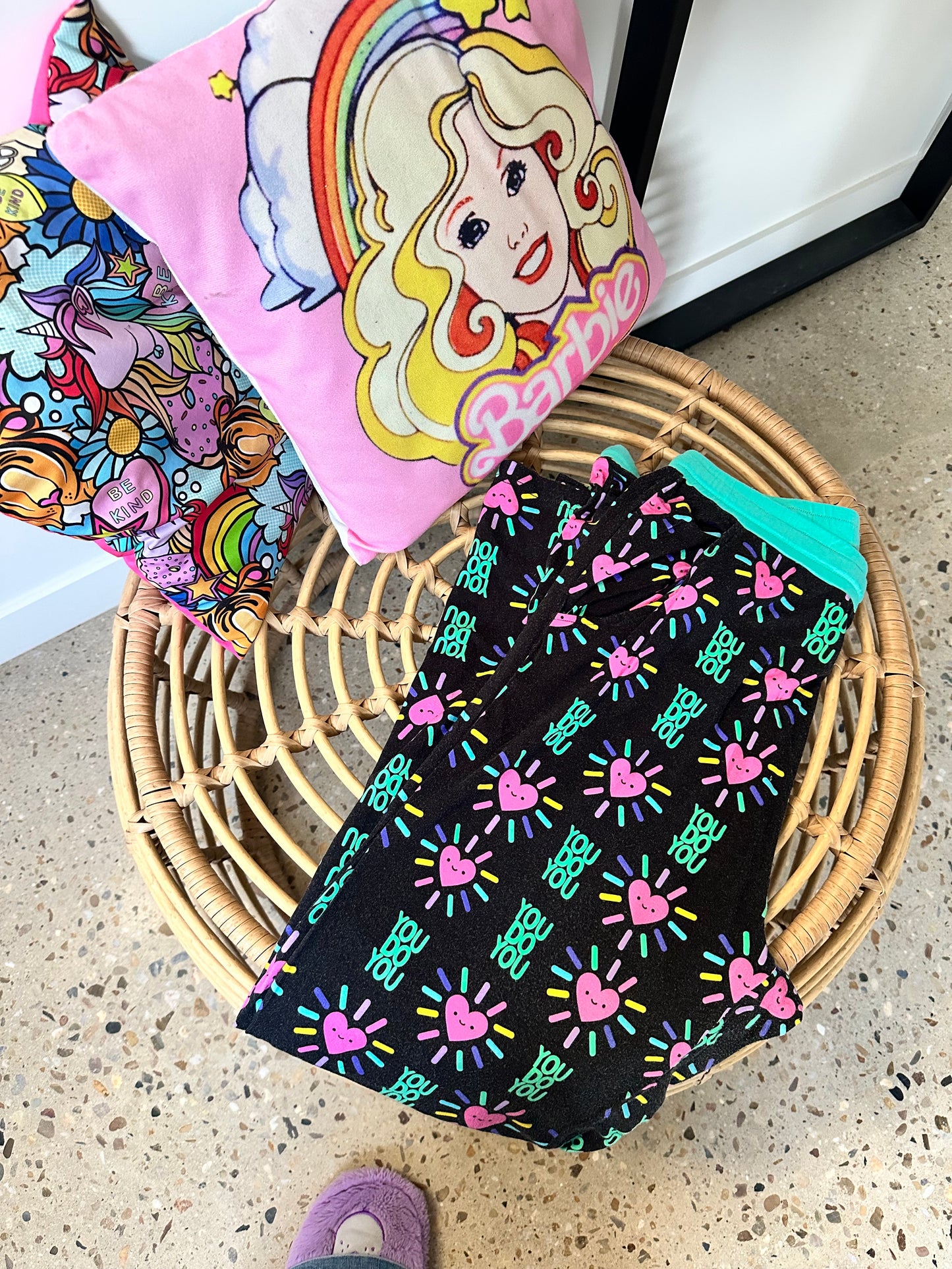 Rainbow Happy Heart • Bamboo PJ Pants