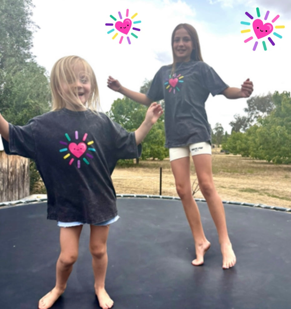 Rainbow Happy Heart • Kids Tee