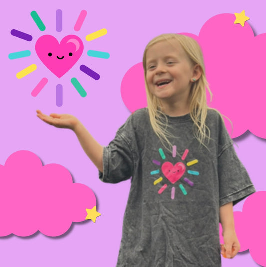 Rainbow Happy Heart • Kids Tee