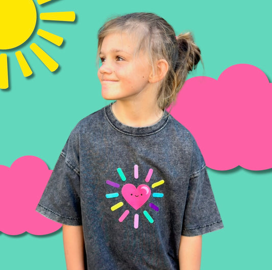 Rainbow Happy Heart • Kids Tee