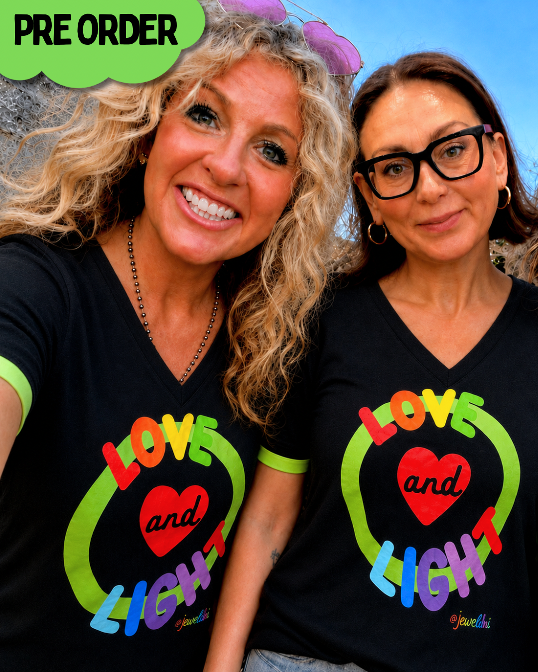 LOVE & LIGHT • V Neck Tee (PreOrder - Shipping Early Sep)